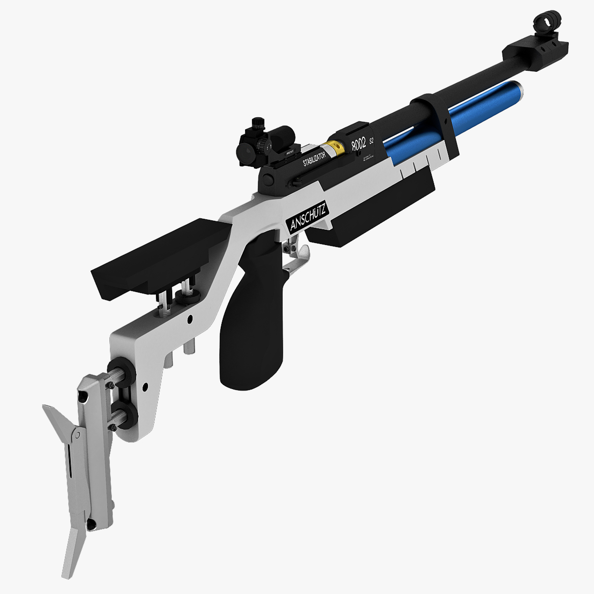 3d model olympic shooting rifles shotgun