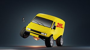 Cartoon Van 3D model
