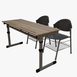 school desk 3d model