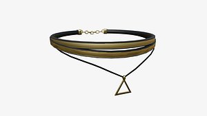 Gothic Collar F06 Gold - Character Fashion Design 3D model