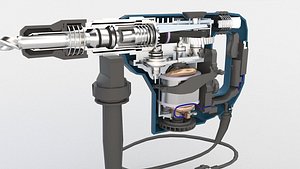 electric drill hammer 3D