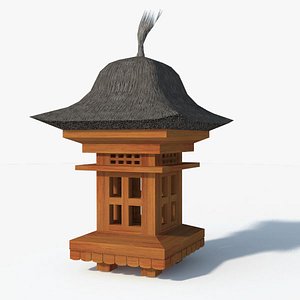 Bali teak garden lamp