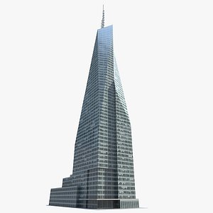 Bank of America Tower Low Poly 3D