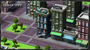 3ds urban city street