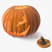 Traditional Carved Pumpkin for Halloween