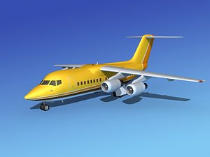 turbines bae 146 aircraft 3d obj