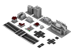 buildings houses street 3d model