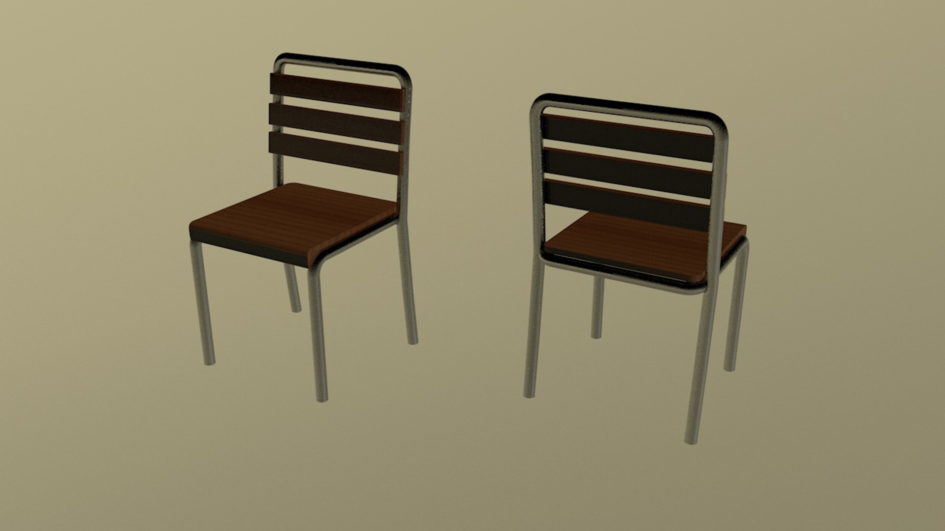 3D model Simple Chairs Wood - TurboSquid 1994377