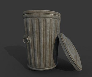 galvanized trash 3D model