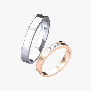 Wedding ring 61 3D model