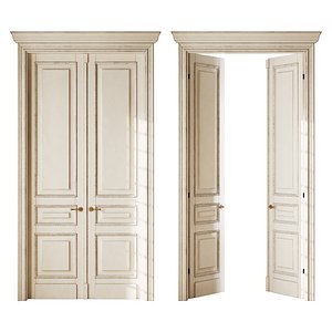 Old classic door 006 3D