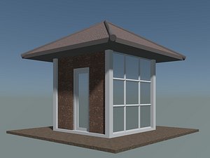 3D Security booth 25u01 model