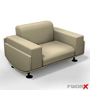 3d armchair chair
