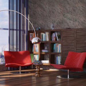 3D loft interior