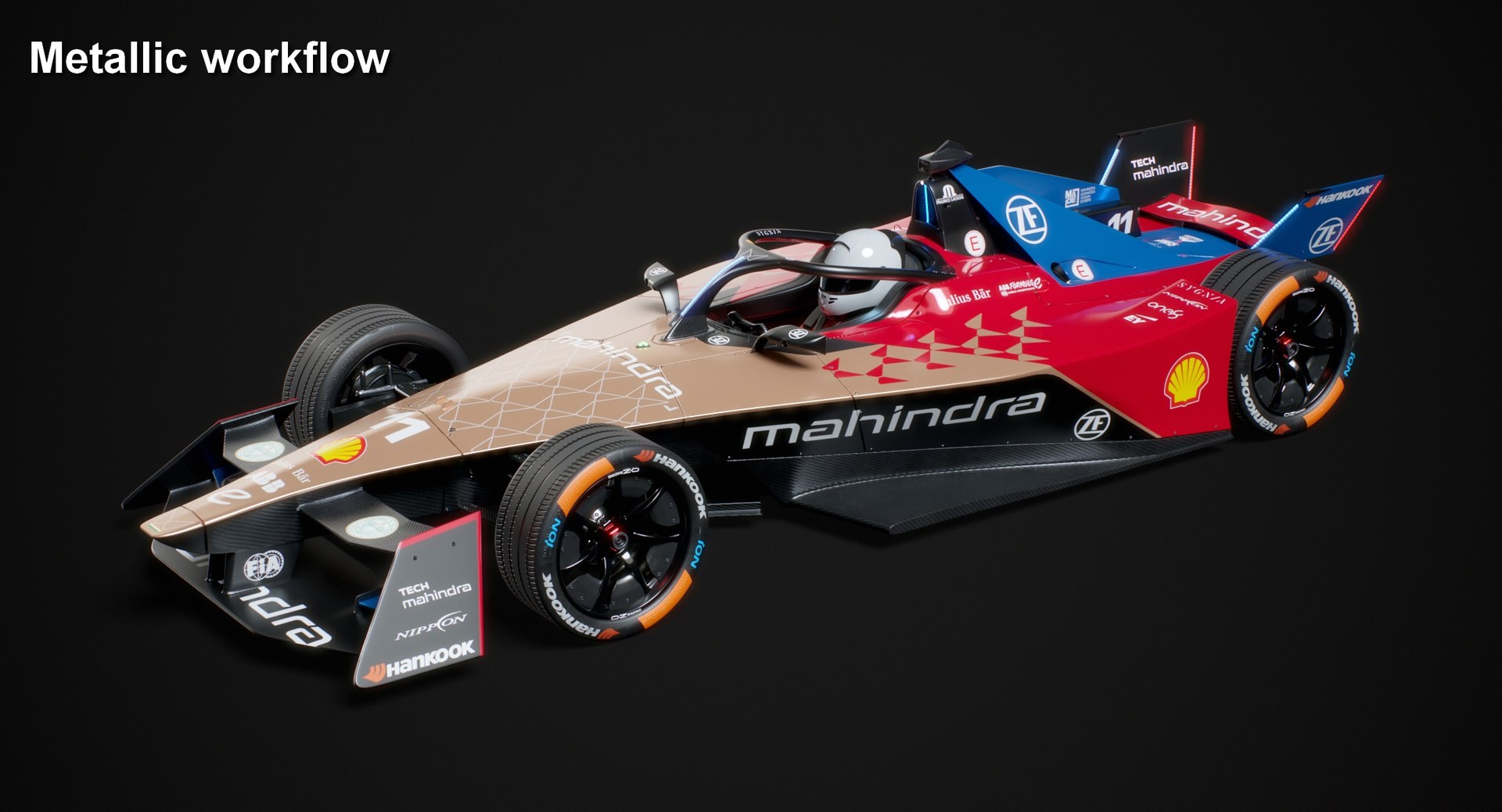 3D Model Mahindra Formula E 2023 Season Gen3 Race Car - TurboSquid 2008828