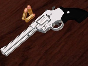colt anaconda revolver 3d model