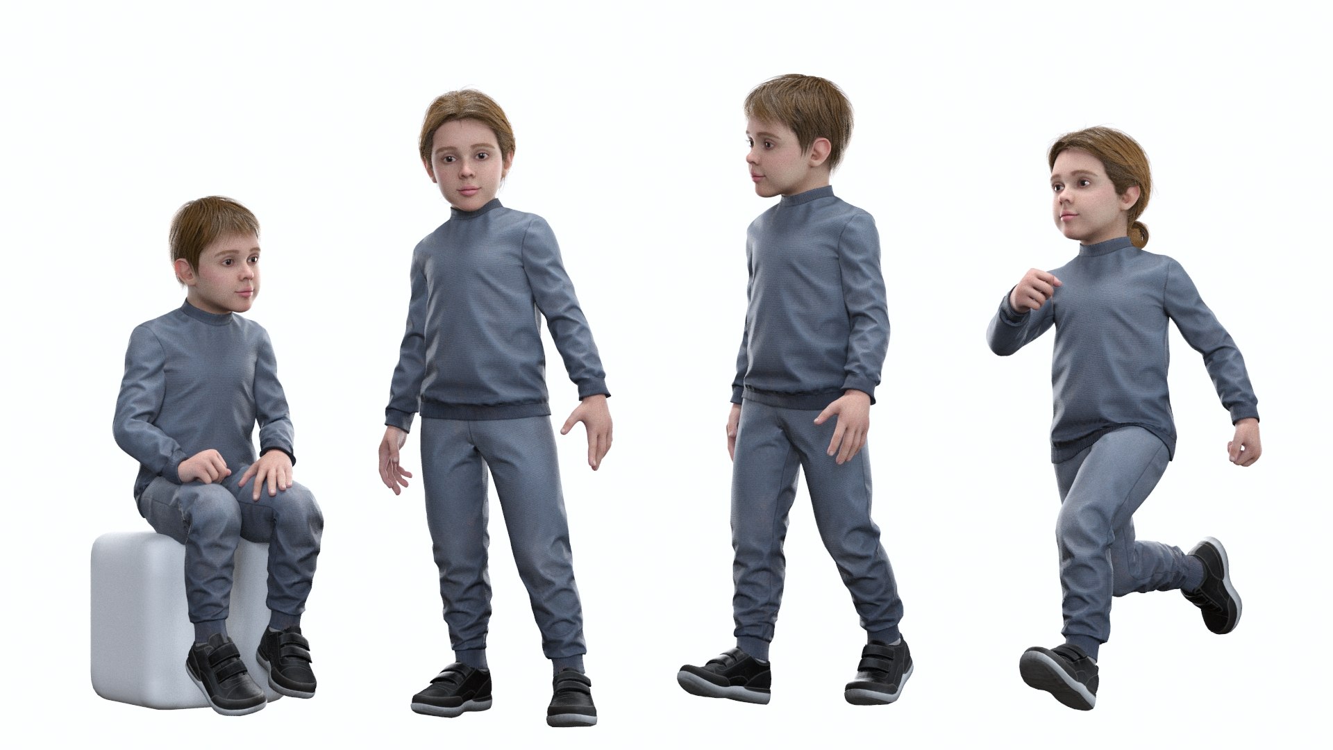 Child in sport suit model - TurboSquid 2149514