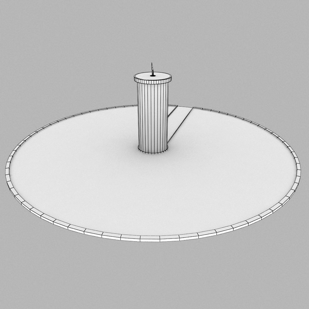 solar sundial clock 3d max