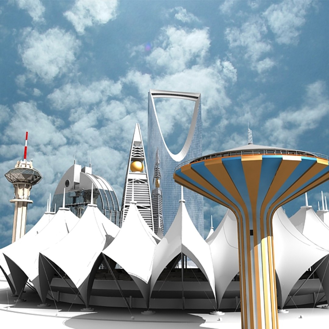 3d riyadh water tower