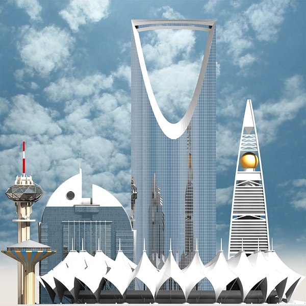 3d riyadh water tower