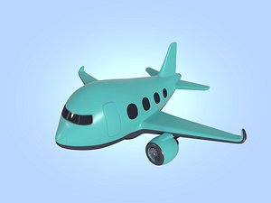 3D cartoon airplane