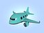 3D cartoon airplane
