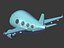 3D cartoon airplane