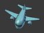 3D cartoon airplane