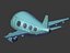 3D cartoon airplane
