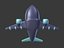 3D cartoon airplane