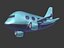3D cartoon airplane