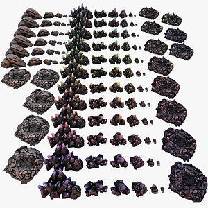 Crystals Gems Ore Mine and Caves Dungeons Resource Pack 3D