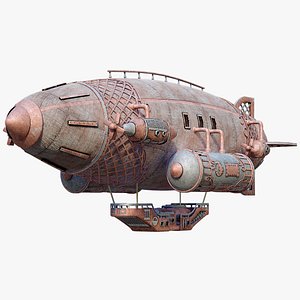 Fantasy Steampunk Airship PBR