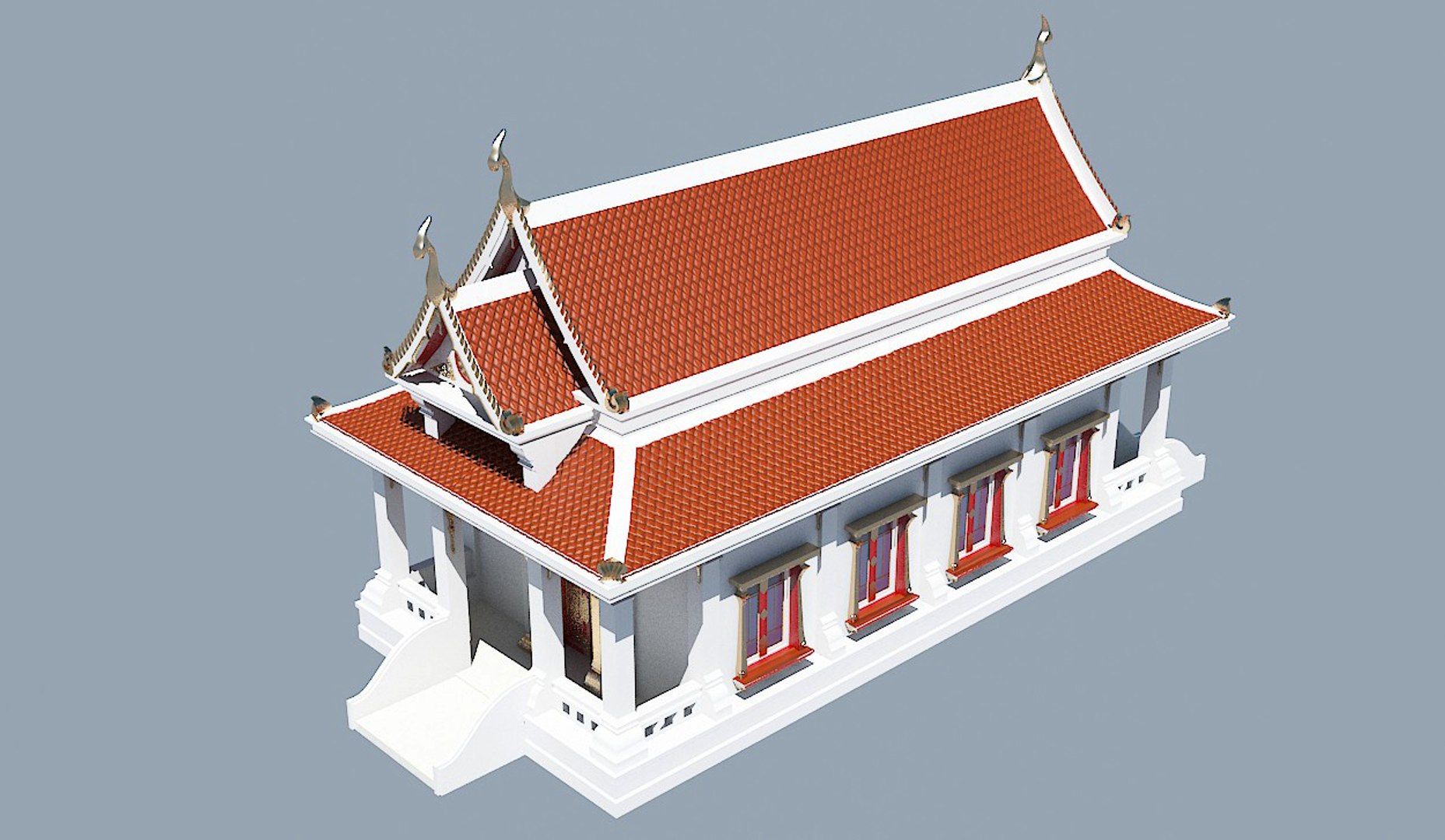 Thai Temple 3d Model