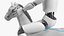 Humanoid Cyborg Child Riding Robotic Horse 3D model