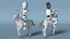 Humanoid Cyborg Child Riding Robotic Horse 3D model
