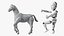 Humanoid Cyborg Child Riding Robotic Horse 3D model