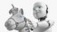 Humanoid Cyborg Child Riding Robotic Horse 3D model