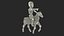 Humanoid Cyborg Child Riding Robotic Horse 3D model