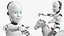 Humanoid Cyborg Child Riding Robotic Horse 3D model