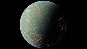 8K Fictional  Megacity Planet 5 3D model