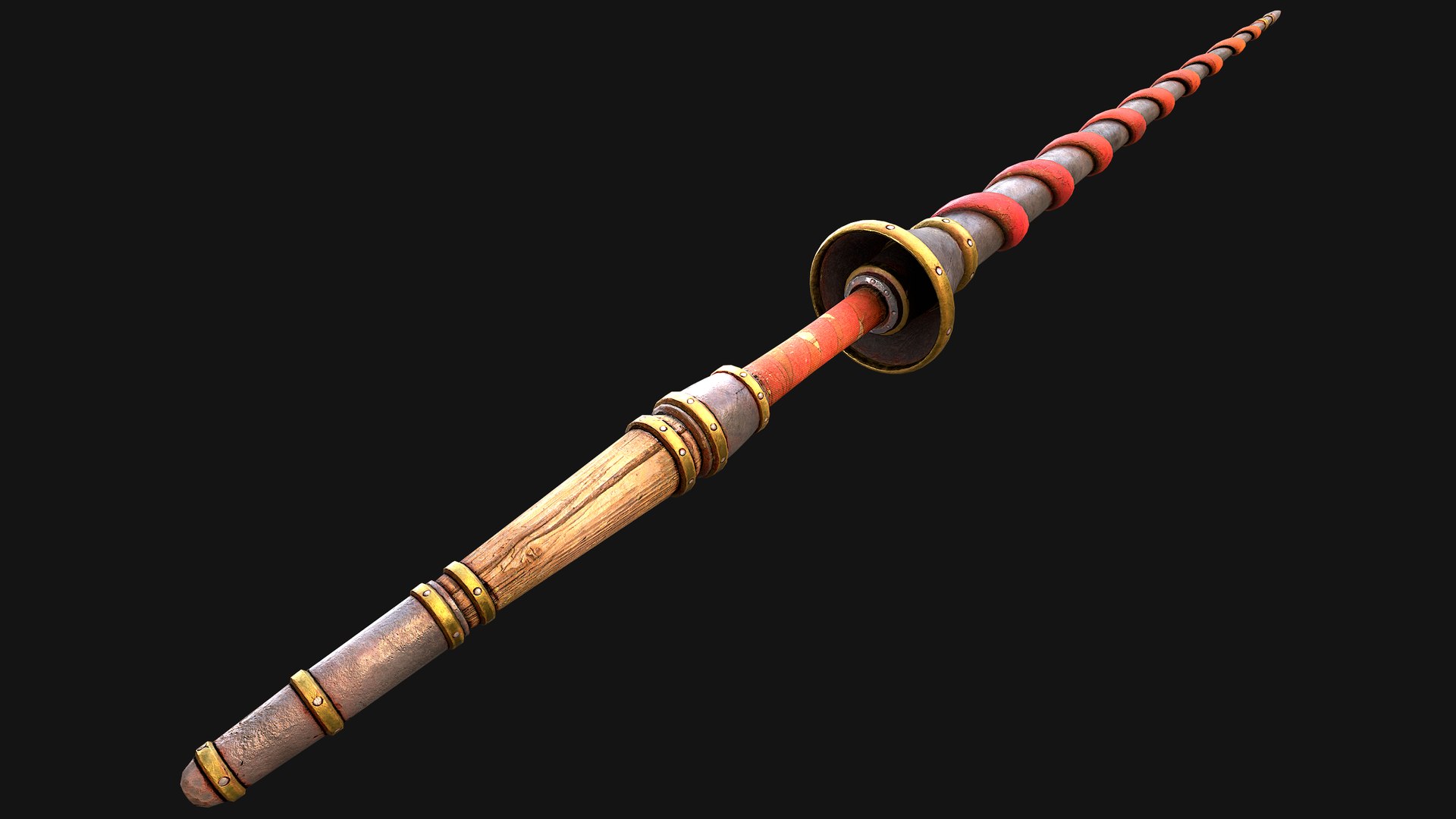 3D Model Medieval Spear Lance Cavalry Tournament Weapon Armory Set ...