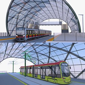 Warsaw tram and metro stations