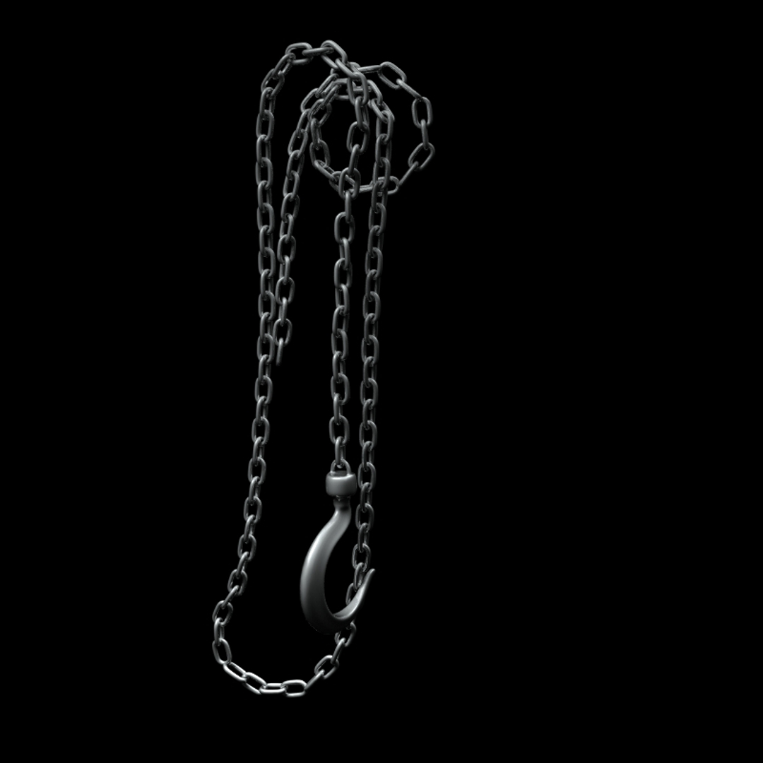 Hanging Industrial Chain Hook 3d Model