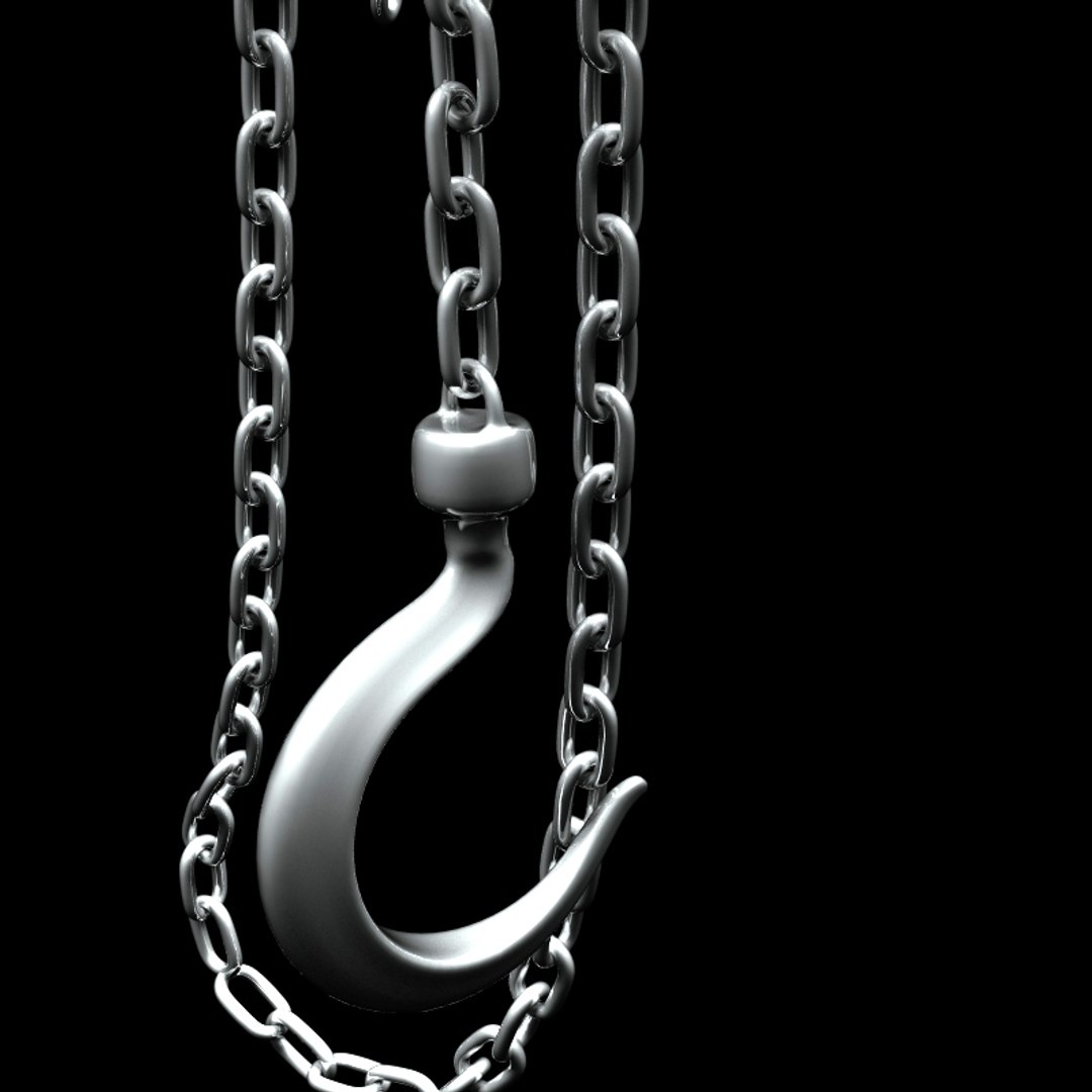 Hanging Industrial Chain Hook 3d Model