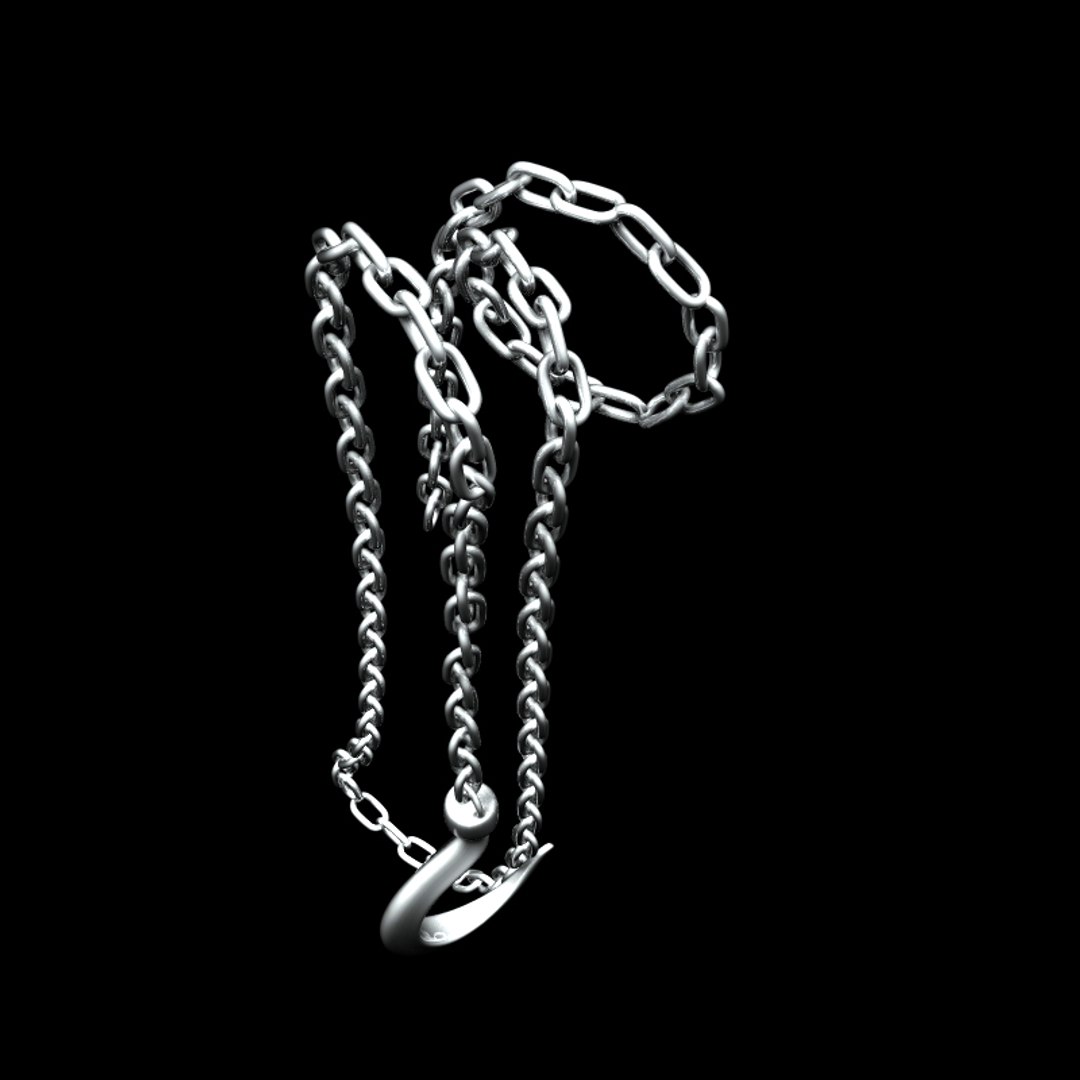 Hanging Industrial Chain Hook 3d Model