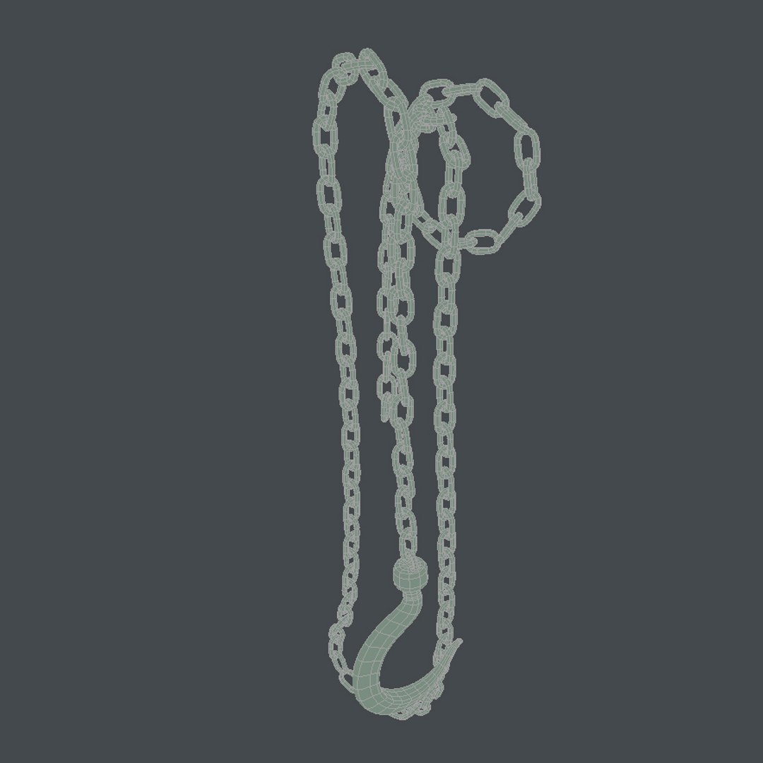 Hanging Industrial Chain Hook 3d Model
