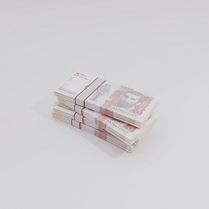 5 Mil Pesos Colombian Currency 3D