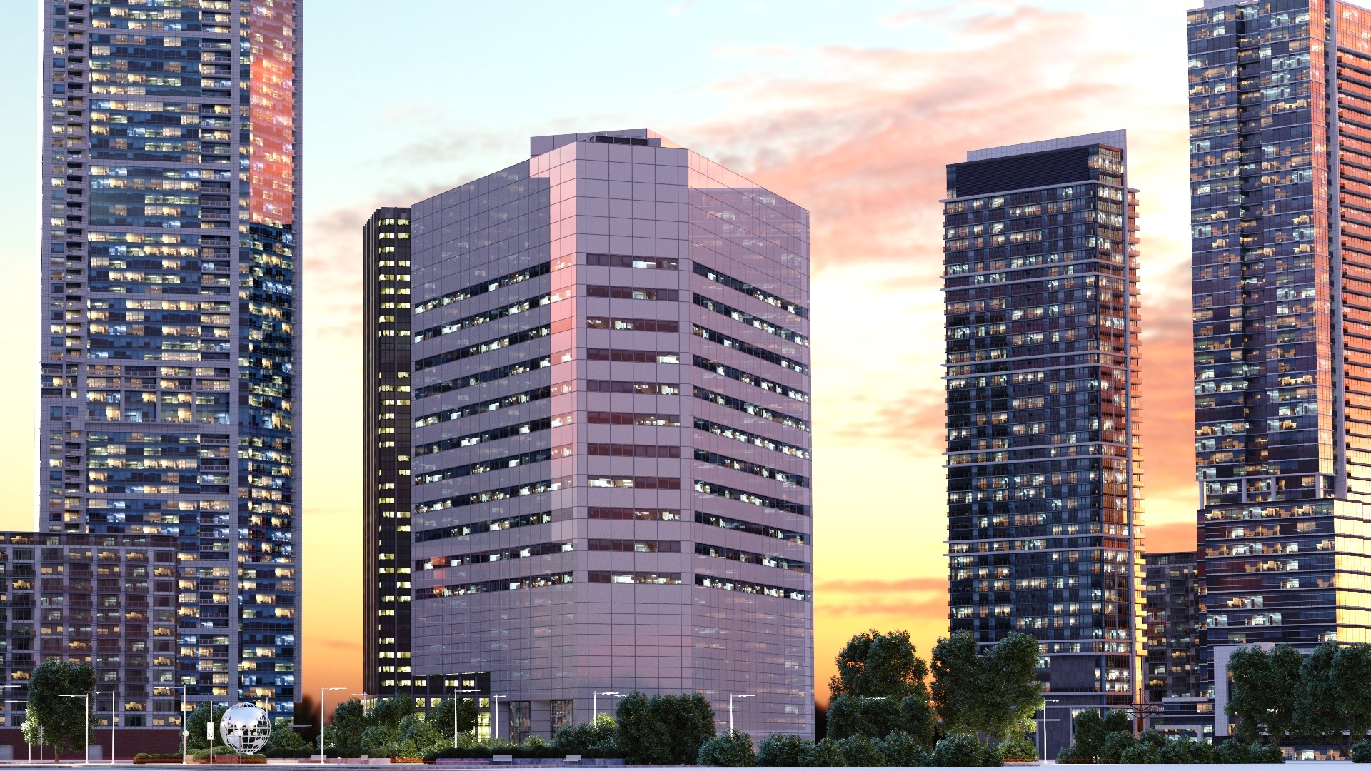 3D First Canadian Place V8 Lowpoly - TurboSquid 1789271