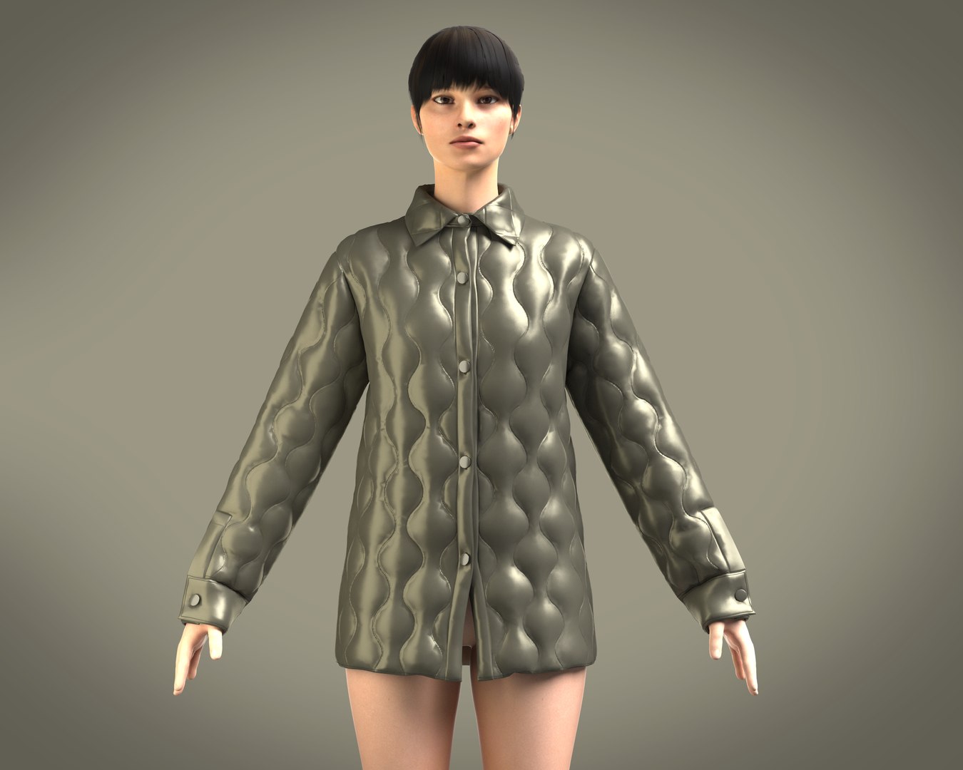 Girls Puffer Jacket 3D Model - TurboSquid 2033806